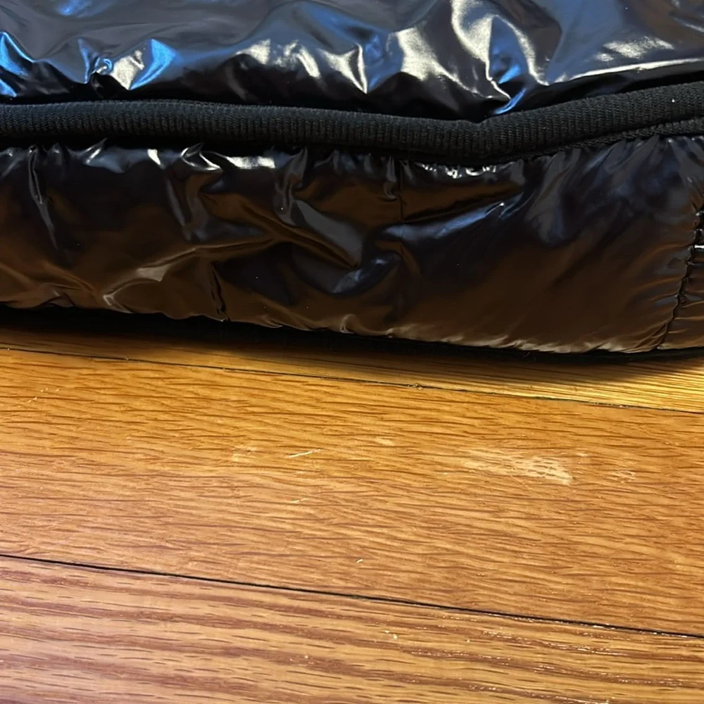 Ah-Dorned Black Puffer Nylon Crossbody Bag